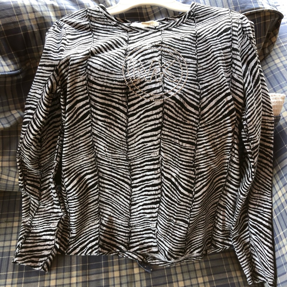 Michael Kors with Rhinestone Logo Top 🦓